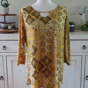 Susan Graver Business Casual Chic Tunic Blouse Top Great Condition Size Medium